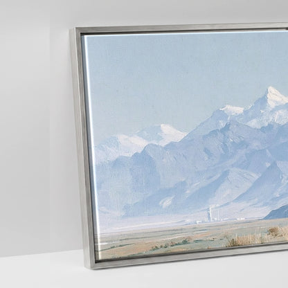 Mountain Solitude - artwork detail in an antique silver float frame