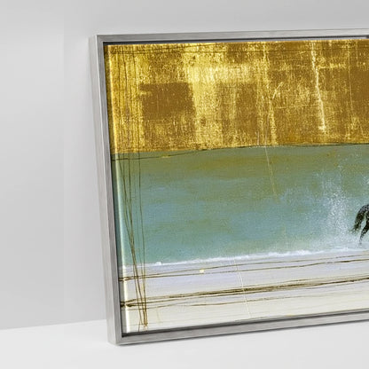 Gilded Shallows - artwork detail in an antique silver float frame
