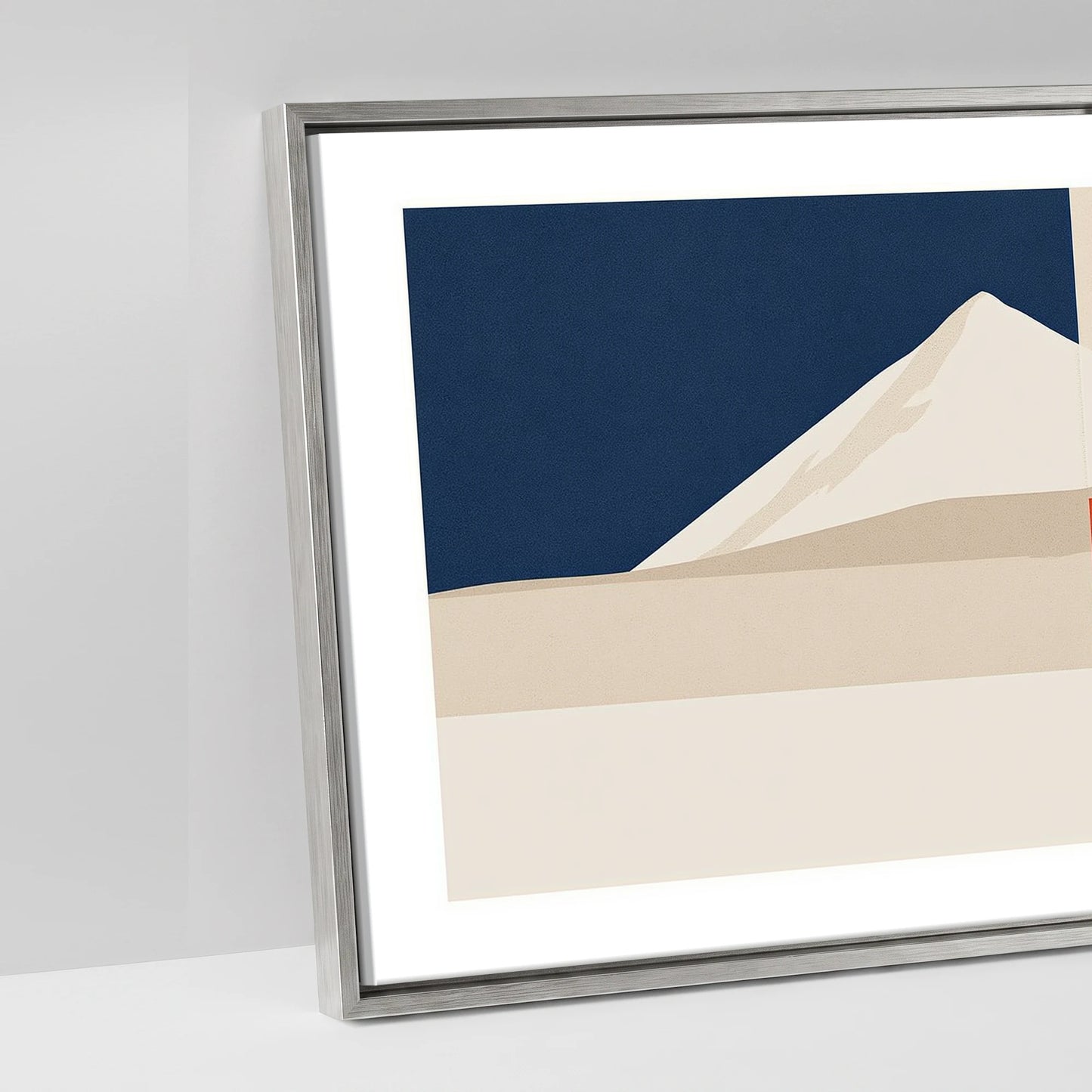 Bold Equine Horizon - artwork detail in an antique silver float frame
