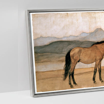 Whispers of the Herd - artwork detail in an antique silver float frame