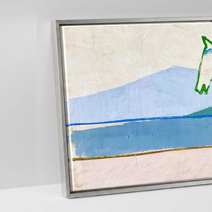 Architectural Equine Horizon - artwork detail in an antique silver float frame
