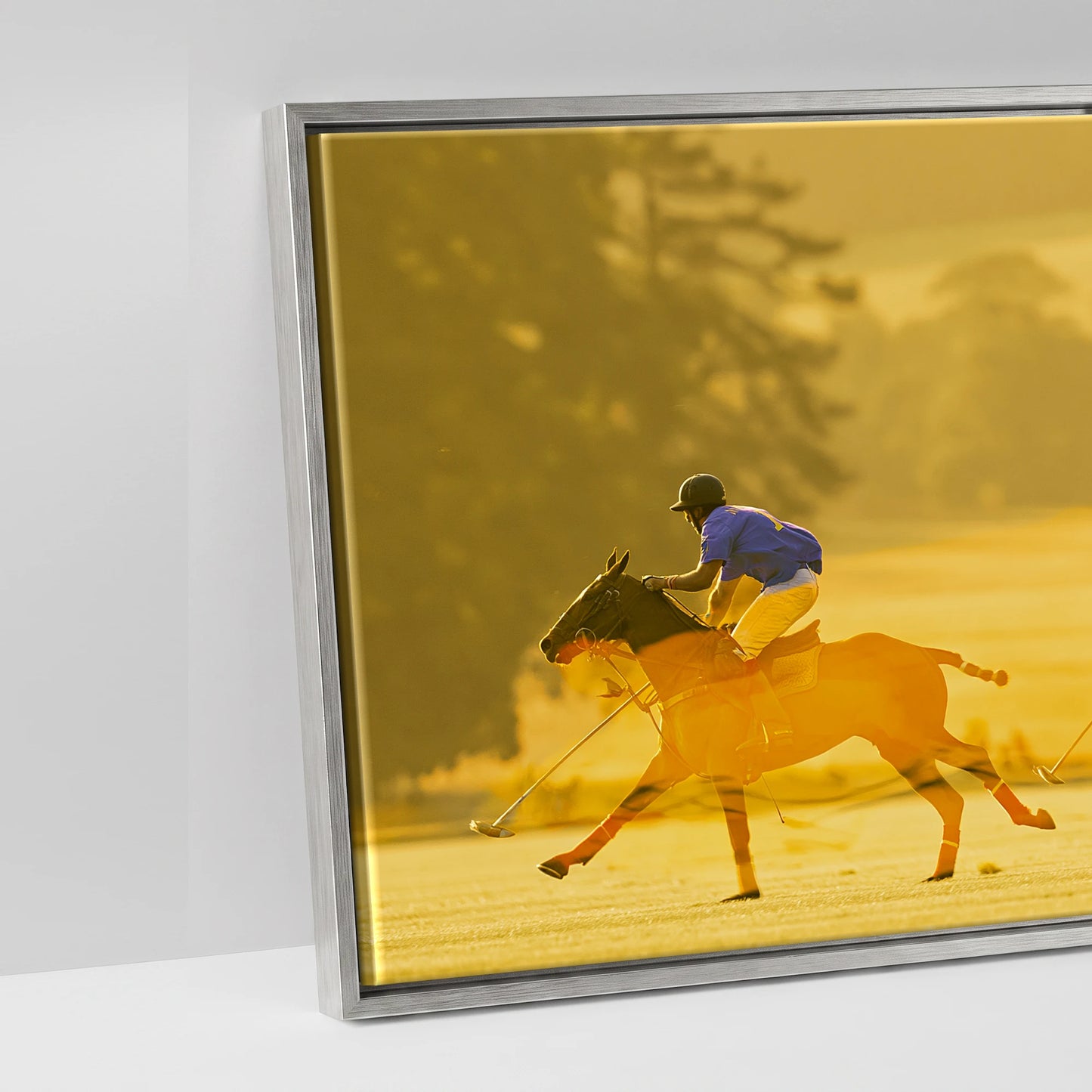 The Amber Chukka - artwork detail in an antique silver float frame