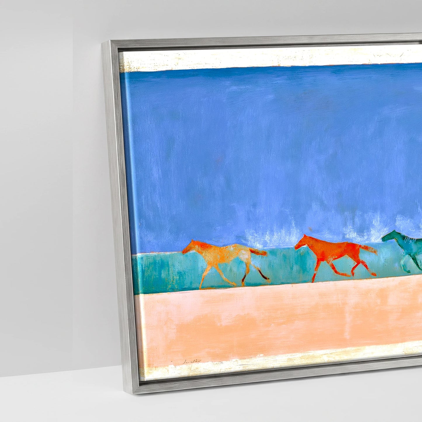 Rhythm of the Coast - artwork detail in an antique silver float frame