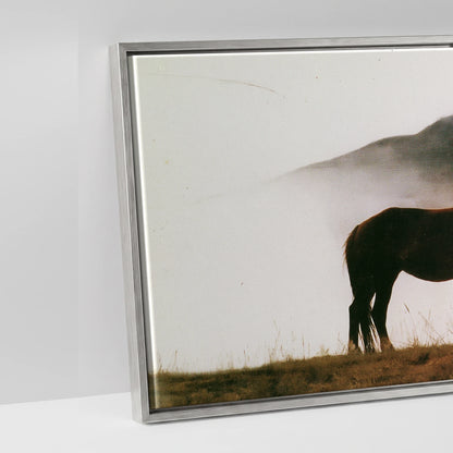 Ethereal Amber Mist - artwork detail in an antique silver float frame