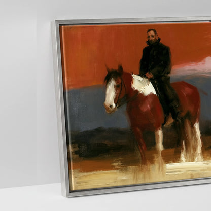 The Vast Horizon - artwork detail in an antique silver float frame