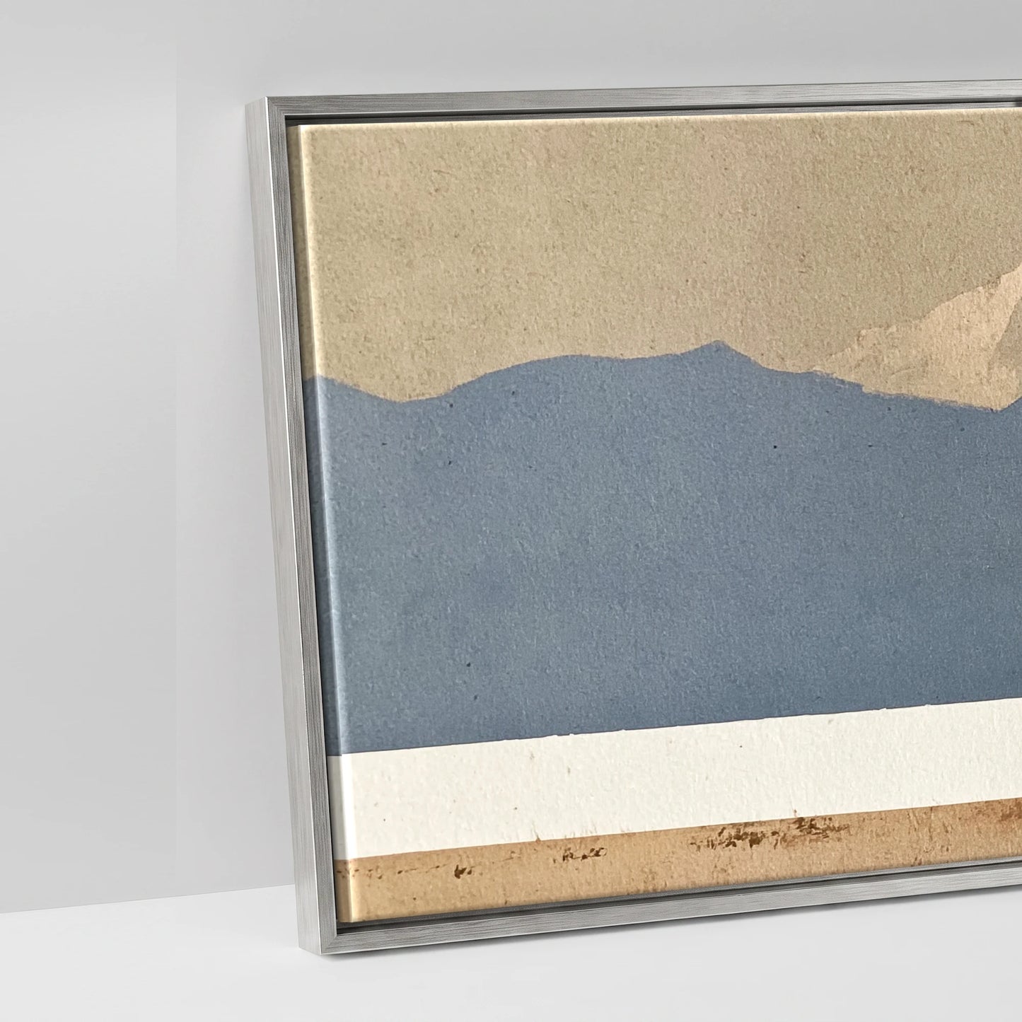 The Quiet Expanse - artwork detail in an antique silver float frame