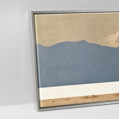 The Quiet Expanse - artwork detail in an antique silver float frame