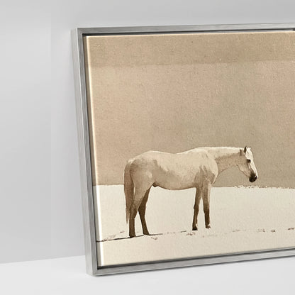 The Quiet Divide - artwork detail in an antique silver float frame