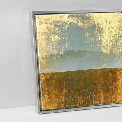 Gilded Horizon - artwork detail in an antique silver float frame