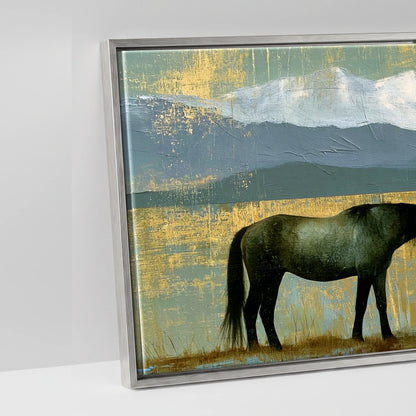 The Golden Expanse - artwork detail in an antique silver float frame