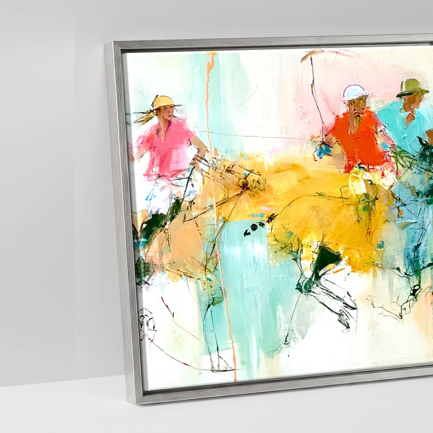 The Final Chukka - artwork detail in an antique silver float frame