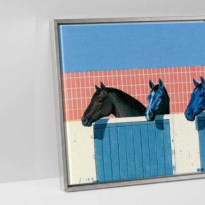 Yard Watch - artwork detail in an antique silver float frame