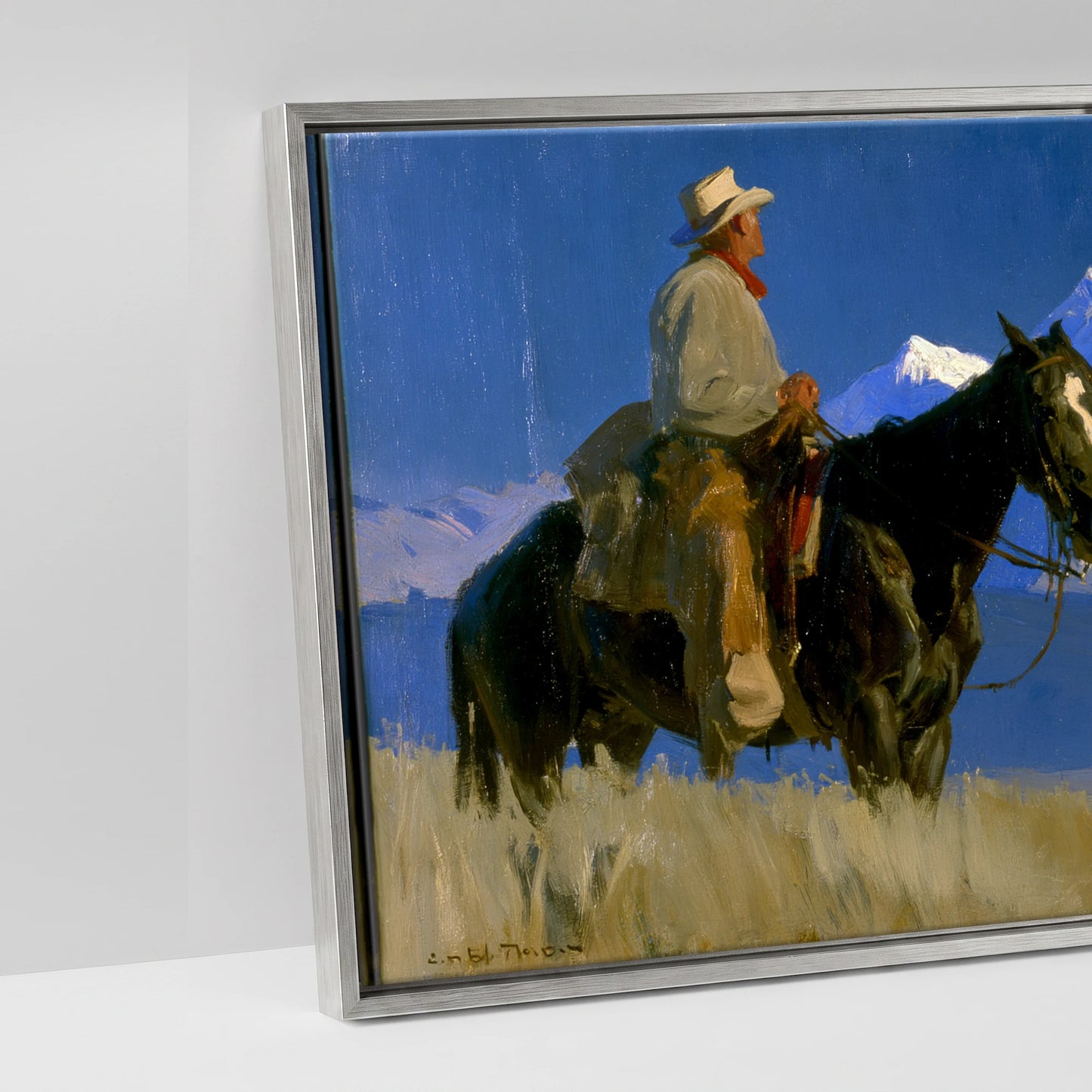 High Country Journey - artwork detail in an antique silver float frame
