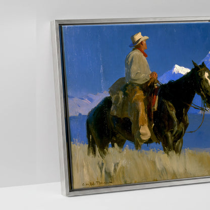 High Country Journey - artwork detail in an antique silver float frame