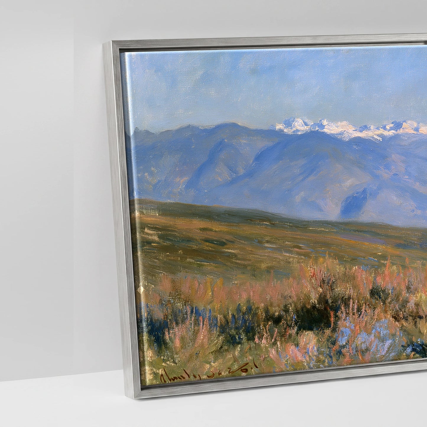 High Country Spirit - artwork detail in an antique silver float frame