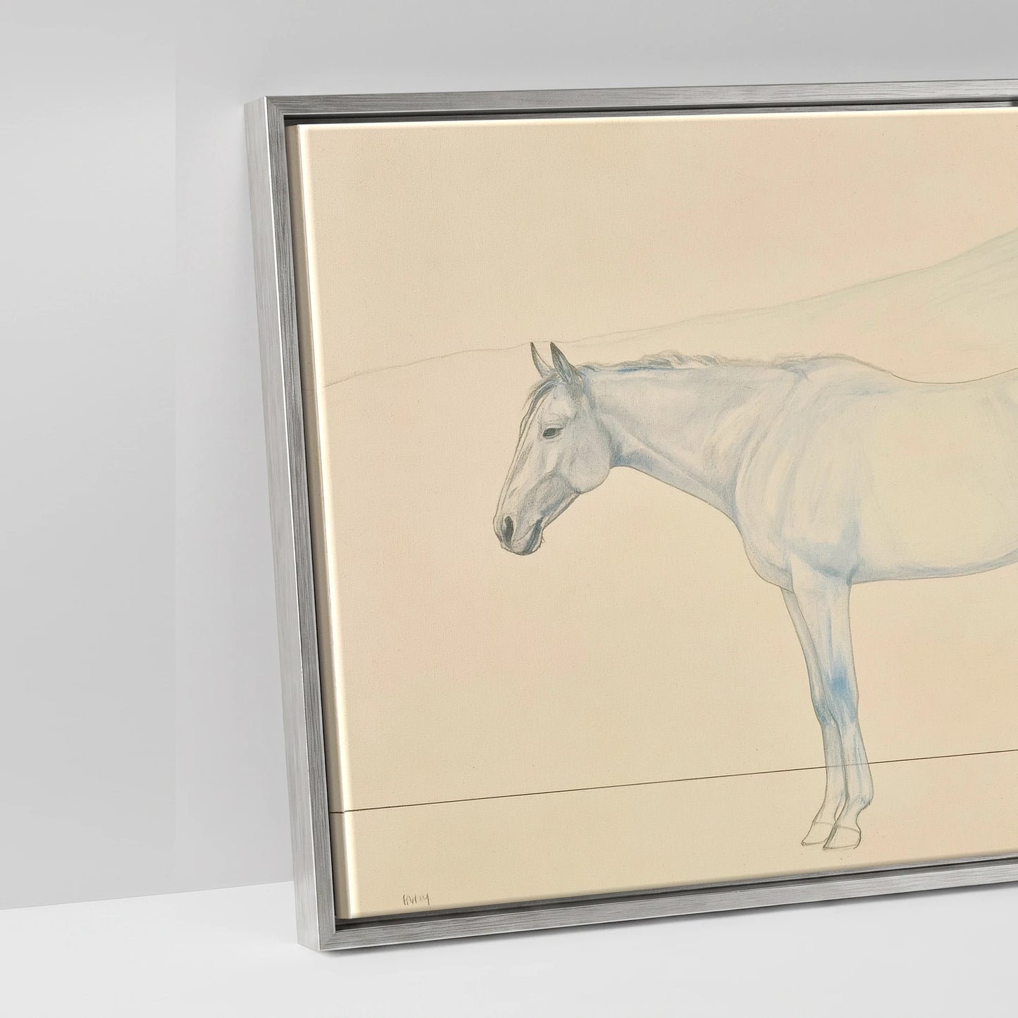 The Flowing Horizon - artwork detail in an antique silver float frame