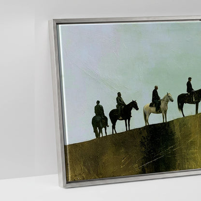 The Golden Ridge - artwork detail in an antique silver float frame