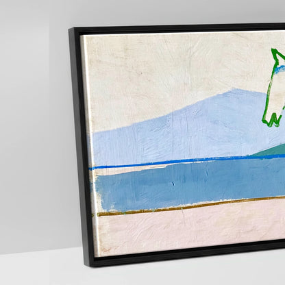 Architectural Equine Horizon - artwork detail in a black float frame