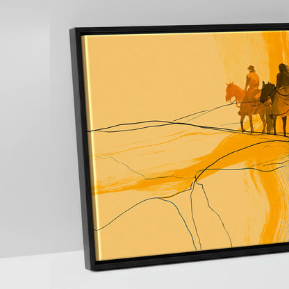Vivid Horizon - artwork detail in a black float frame