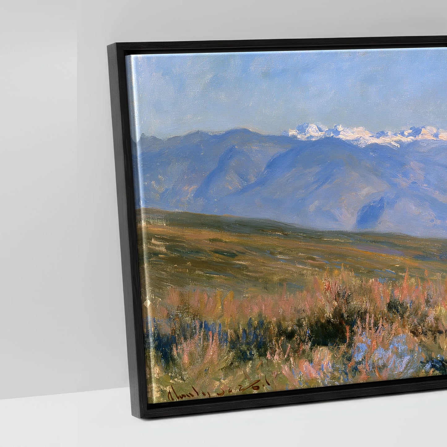 High Country Spirit - artwork detail in a black float frame