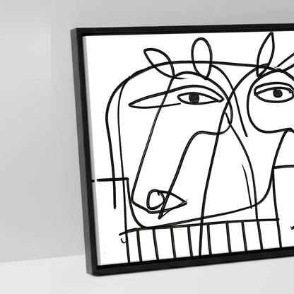 Linear Yard - artwork detail in a black float frame