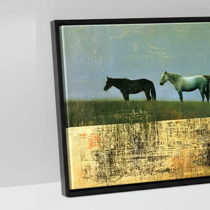 The Gilded Ridge - artwork detail in a black float frame