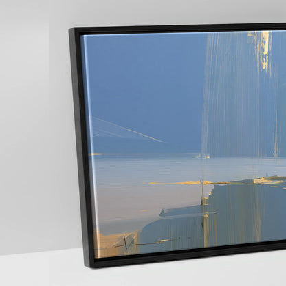 Cresting the Ridge - artwork detail in a black float frame