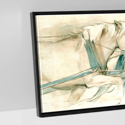 Harnessed Momentum - artwork detail in a black float frame