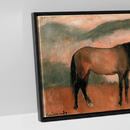 Terracotta Horizon - artwork detail in a black float frame