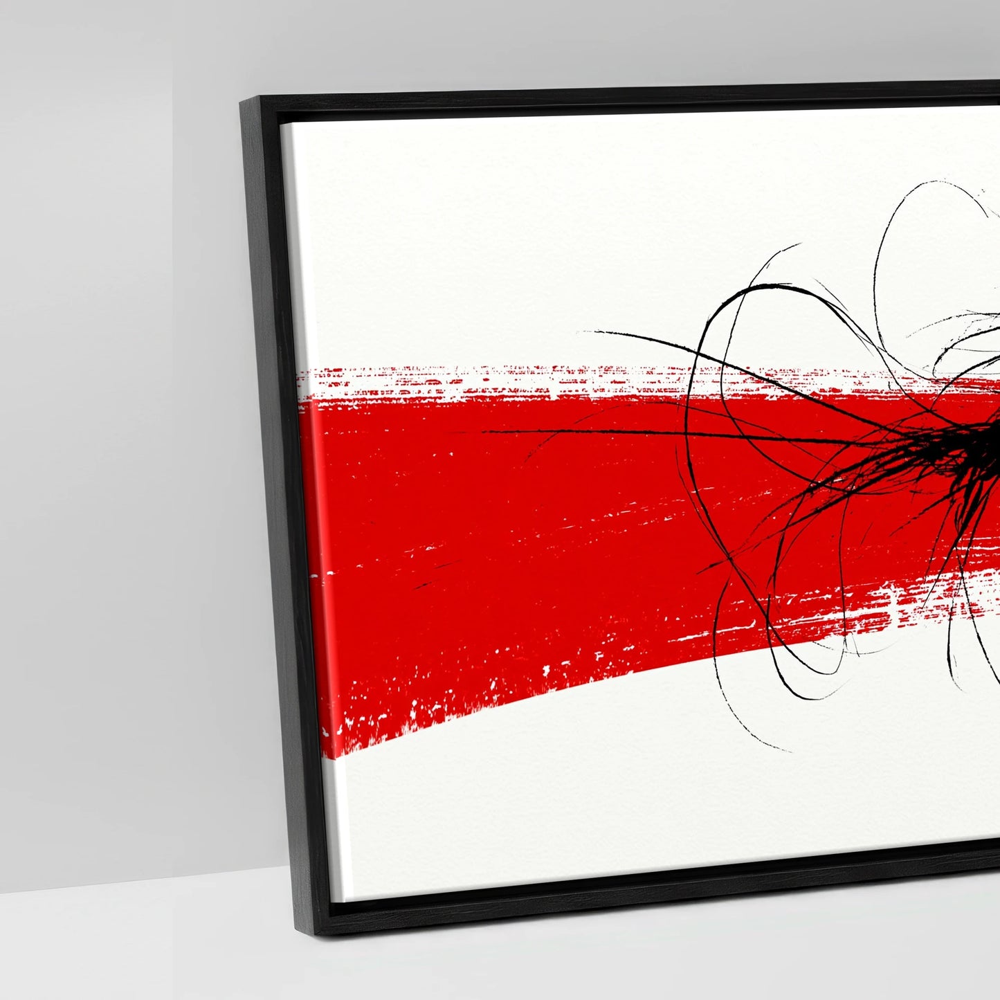 The Crimson Gallop - artwork detail in a black float frame