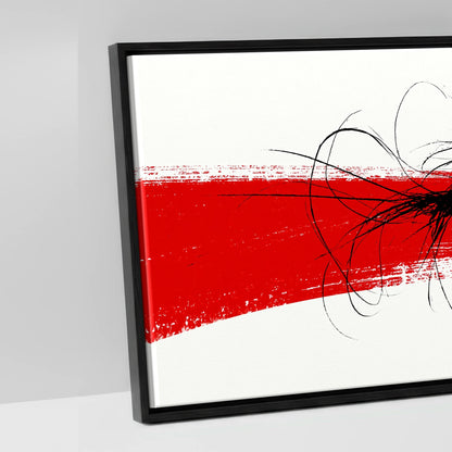 The Crimson Gallop - artwork detail in a black float frame