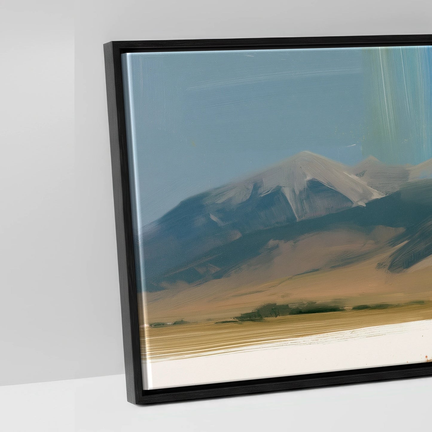 Abstract Western Horizon - artwork detail in a black float frame