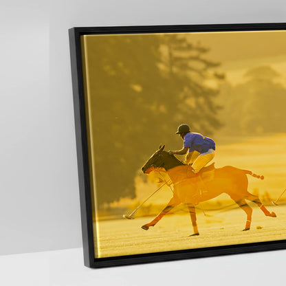 The Amber Chukka - artwork detail in a black float frame