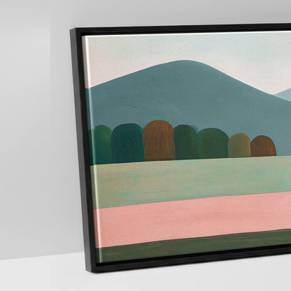 Minimalist Earthy Equine - artwork detail in a black float frame