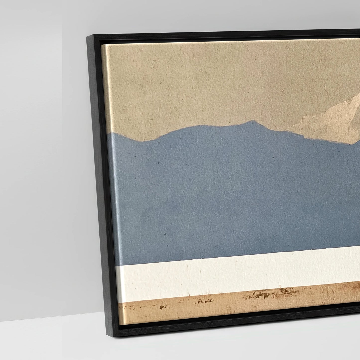 The Quiet Expanse - artwork detail in a black float frame