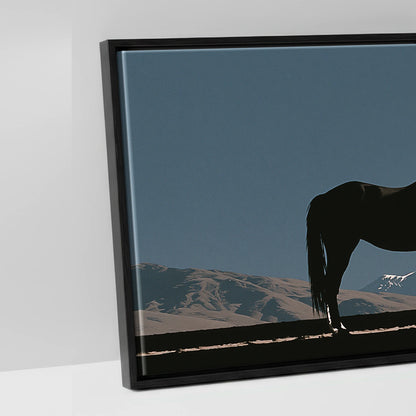 Summit Silhouette - artwork detail in a black float frame