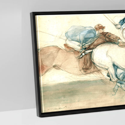 The Polo Sequence - artwork detail in a black float frame