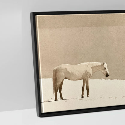The Quiet Divide - artwork detail in a black float frame