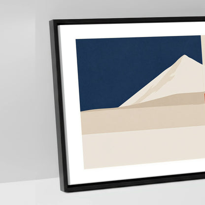 Bold Equine Horizon - artwork detail in a black float frame