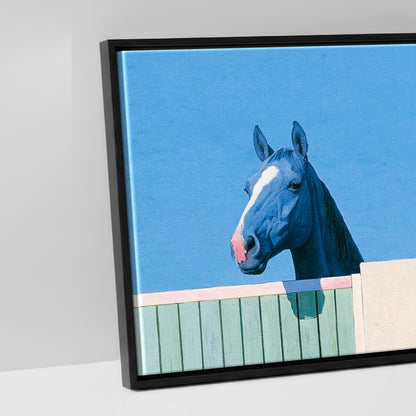 The Morning Line-Up - artwork detail in a black float frame