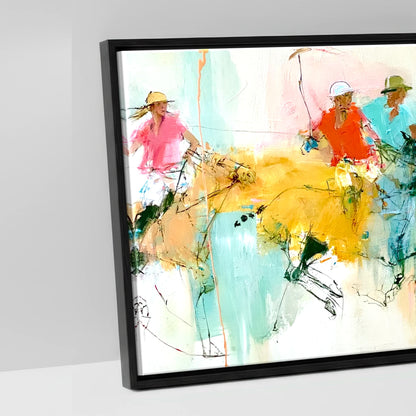 The Final Chukka - artwork detail in a black float frame
