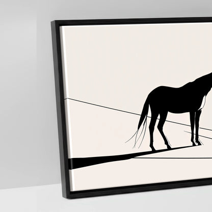 Mountain Contour Silhouette - artwork detail in a black float frame
