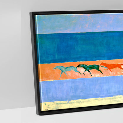 Rhythm of the Coast - artwork detail in a black float frame