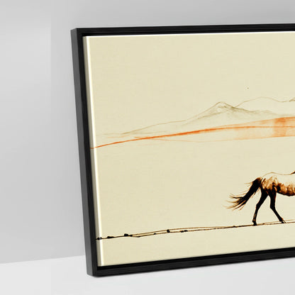 The Amber Horizon - artwork detail in a black float frame