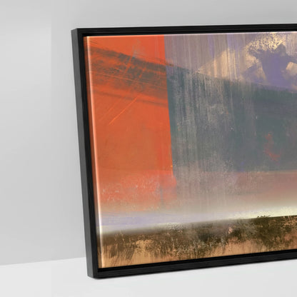 Sienna and Violet Haze - artwork detail in a black float frame