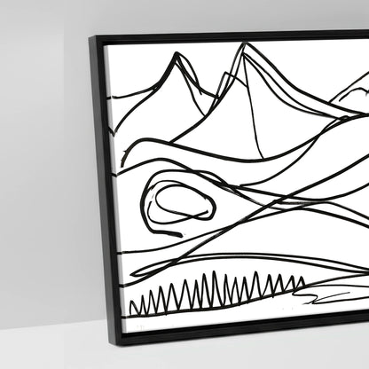 Bold Equine Contours - artwork detail in a black float frame