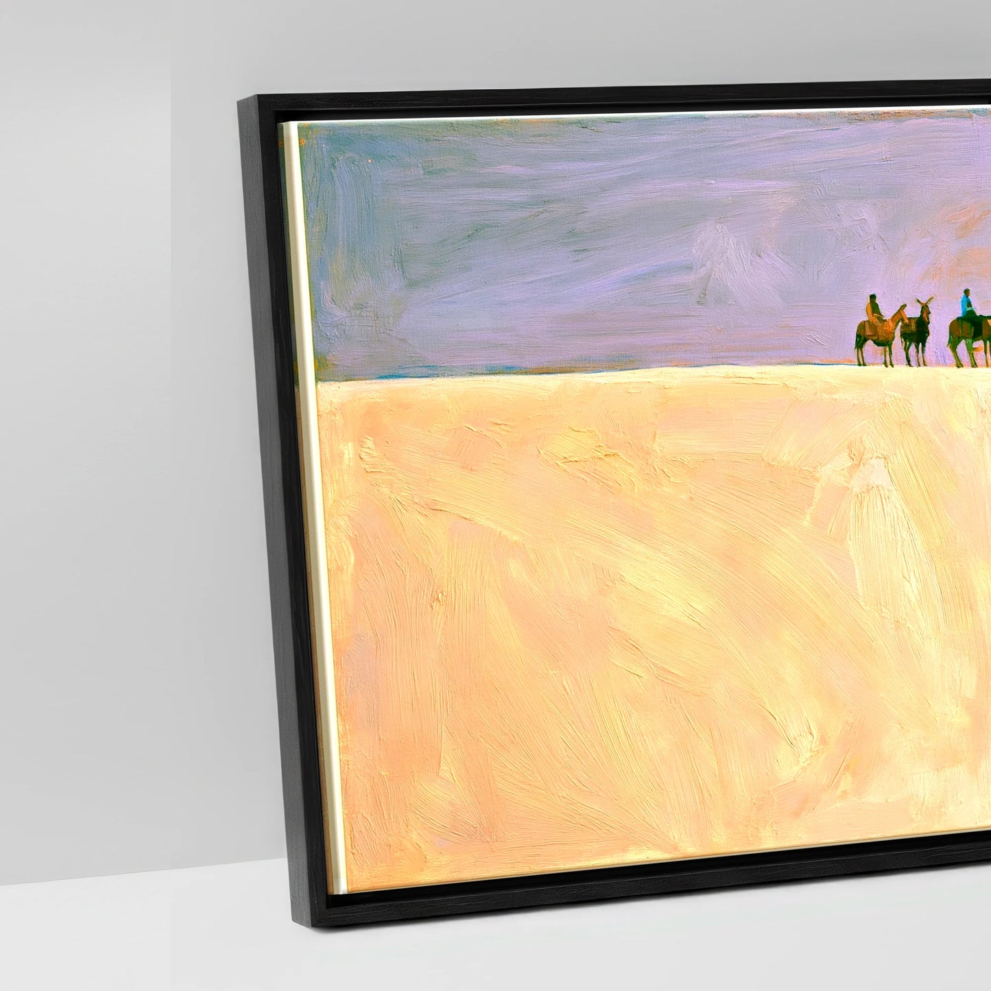 The Cobalt Horizon - artwork detail in a black float frame