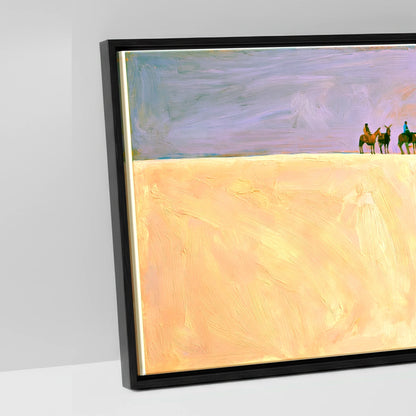 The Cobalt Horizon - artwork detail in a black float frame