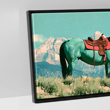 Vivid High Country - artwork detail in a black float frame