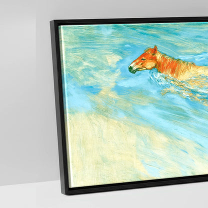 Vivid Surf Surge - artwork detail in a black float frame